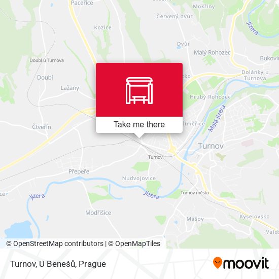 Карта Turnov, U Benešů