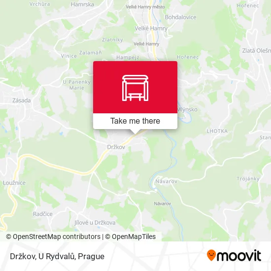 Карта Držkov, U Rydvalů