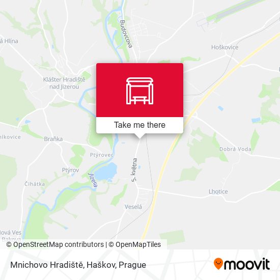Mnichovo Hradiště, Haškov map