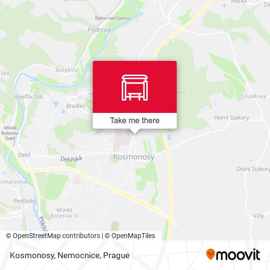 Карта Kosmonosy, Nemocnice