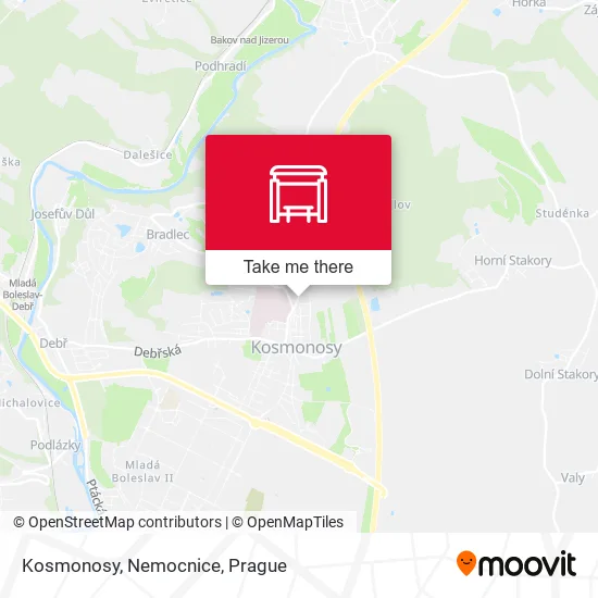Карта Kosmonosy, Nemocnice