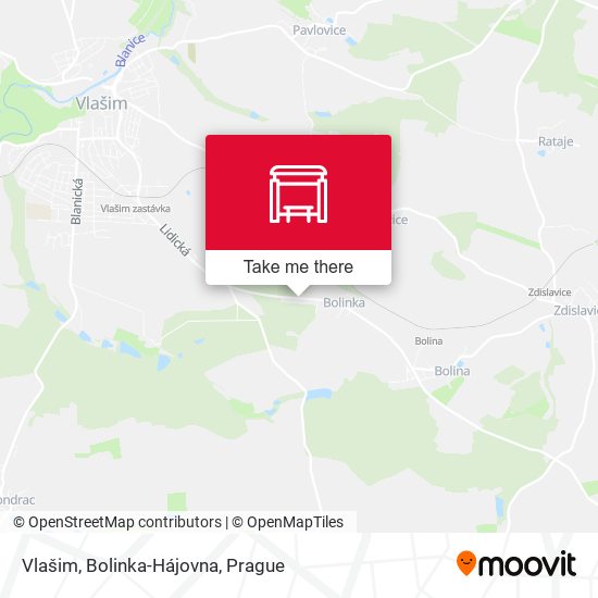 Vlašim, Bolinka-Hájovna map