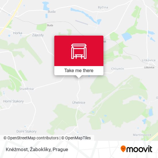 Kněžmost, Žabokliky map
