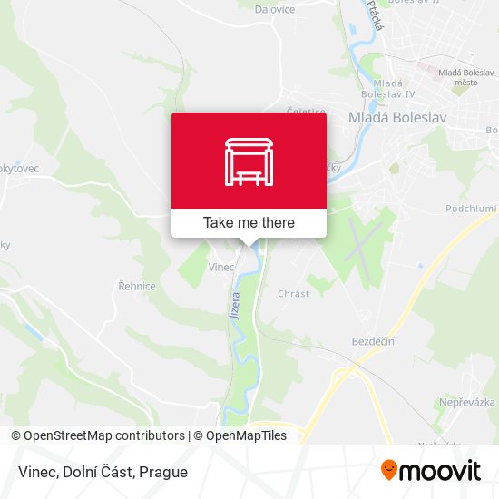 Vinec, Dolní Část map