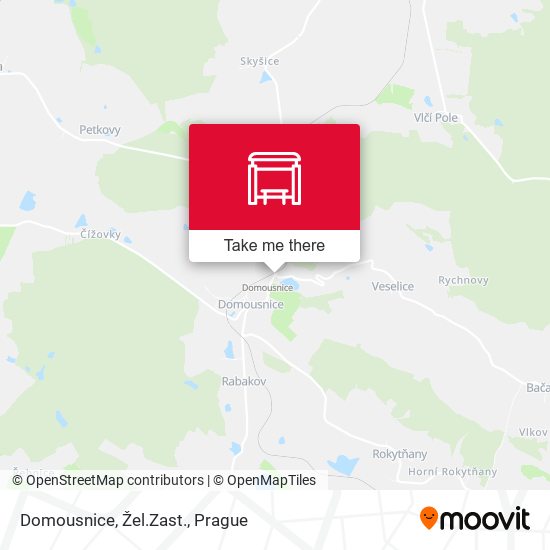 Domousnice, Žel.Zast. map