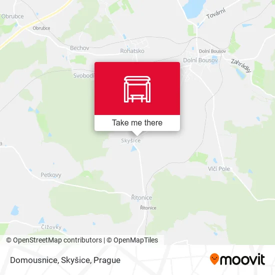 Карта Domousnice, Skyšice