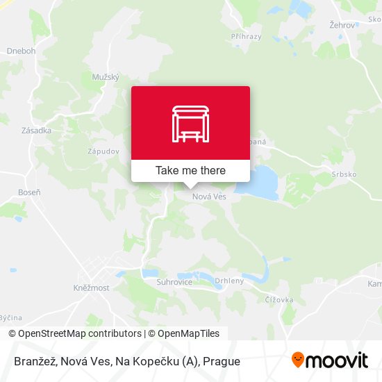Branžež, Nová Ves, Na Kopečku map