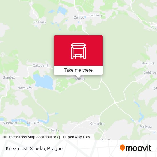 Kněžmost, Srbsko map