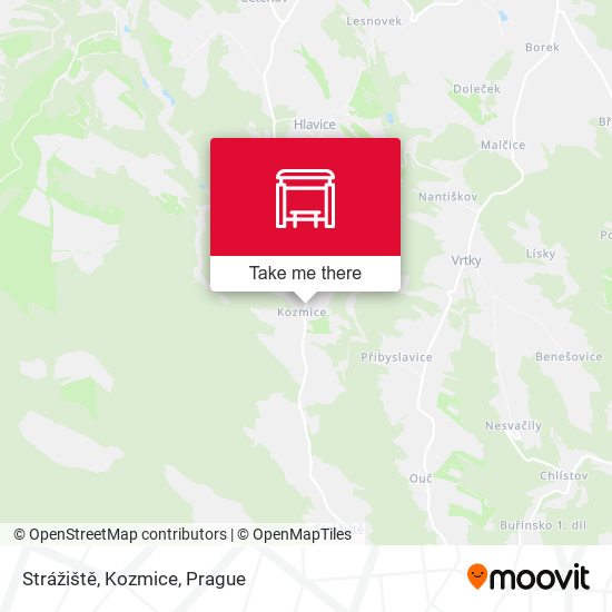 Strážiště, Kozmice map
