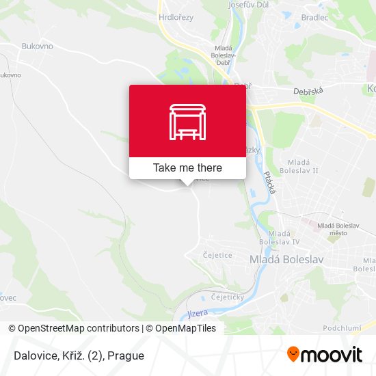 Dalovice, Křiž. map