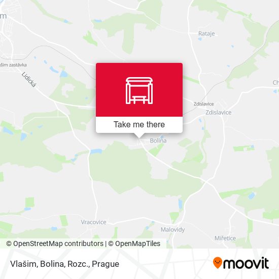 Карта Vlašim, Bolina, Rozc.