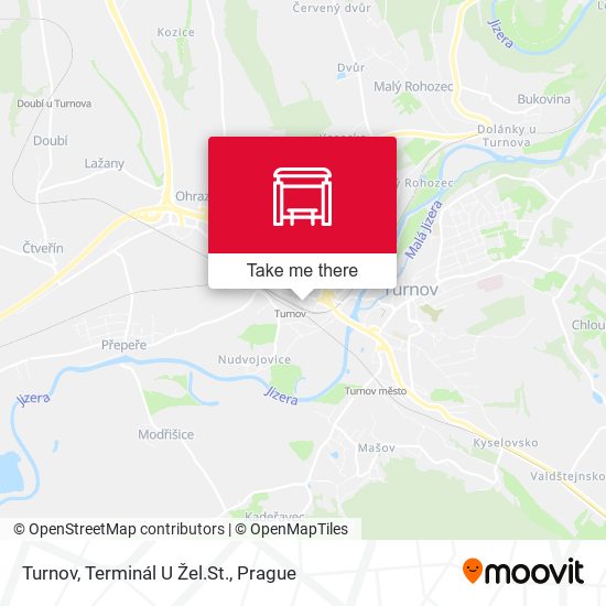 Turnov, Terminál U Žel.St. map
