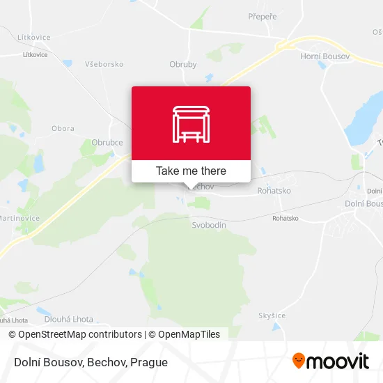 Карта Dolní Bousov, Bechov