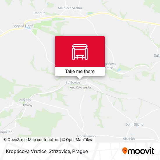 Kropáčova Vrutice, Střížovice map