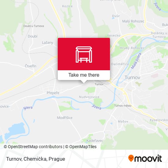 Карта Turnov, Chemička