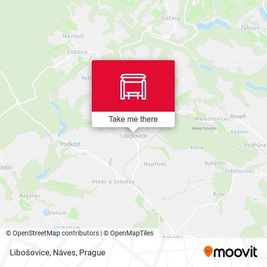 Libošovice, Náves map