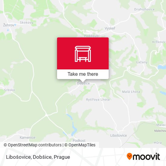 Libošovice, Dobšice map