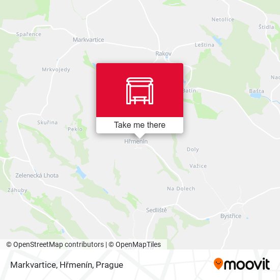 Markvartice, Hřmenín map