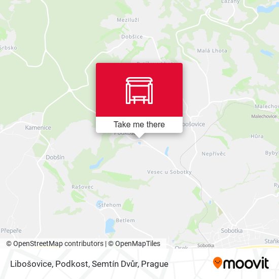 Libošovice, Podkost, Semtín Dvůr map