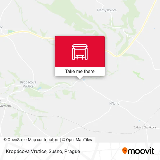 Карта Kropáčova Vrutice, Sušno