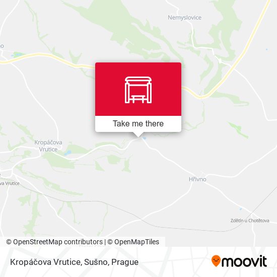 Kropáčova Vrutice, Sušno map