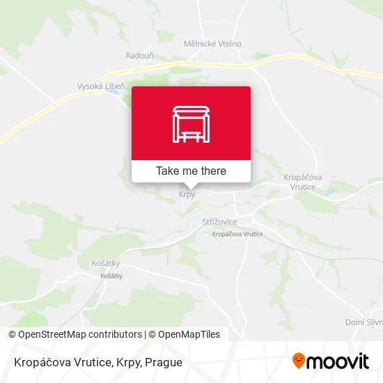 Карта Kropáčova Vrutice, Krpy