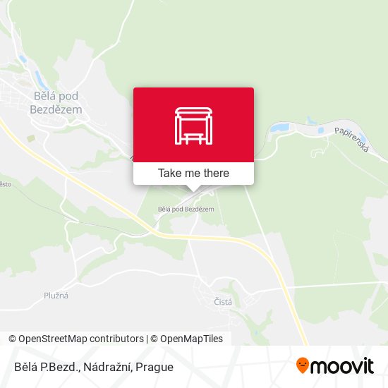 Bělá P.Bezd., Nádražní map