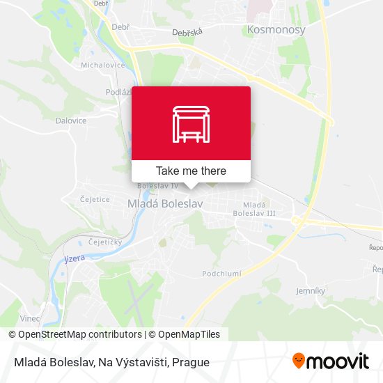 Карта Mladá Boleslav, Na Výstavišti (A)