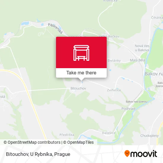 Карта Bítouchov, U Rybníka