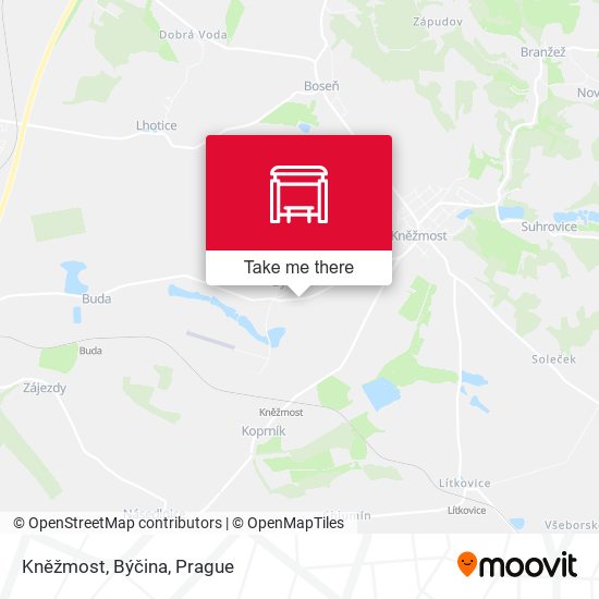 Kněžmost, Býčina map