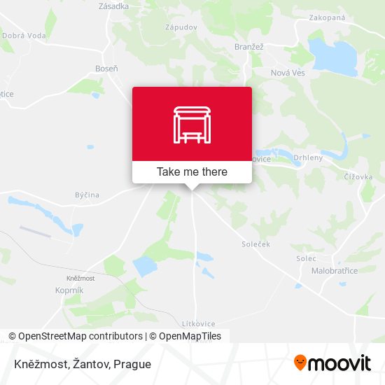 Kněžmost, Žantov map