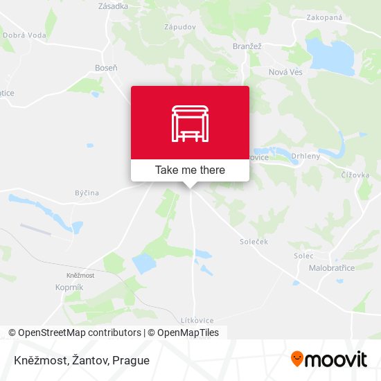 Kněžmost, Žantov map