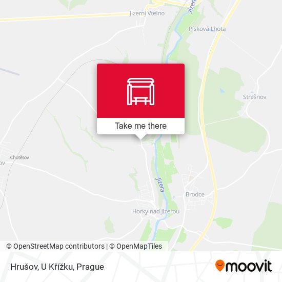 Hrušov, U Křížku map