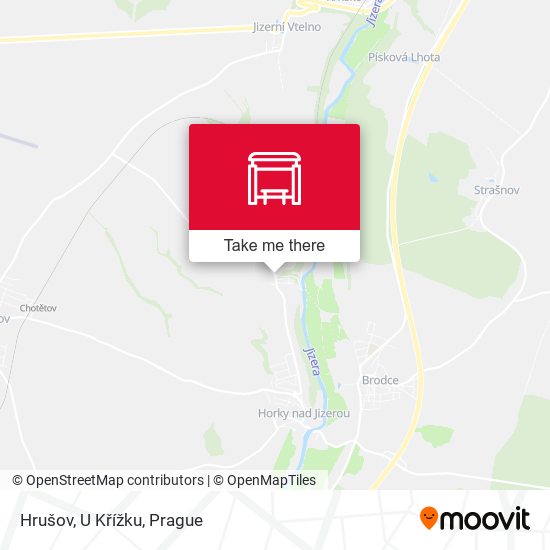 Hrušov, U Křížku map