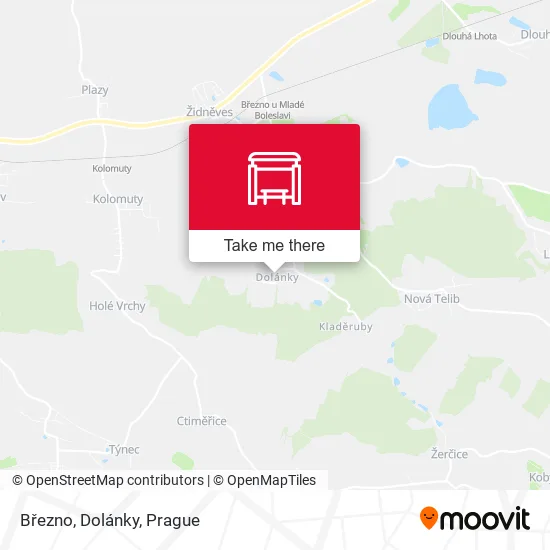 Карта Březno, Dolánky