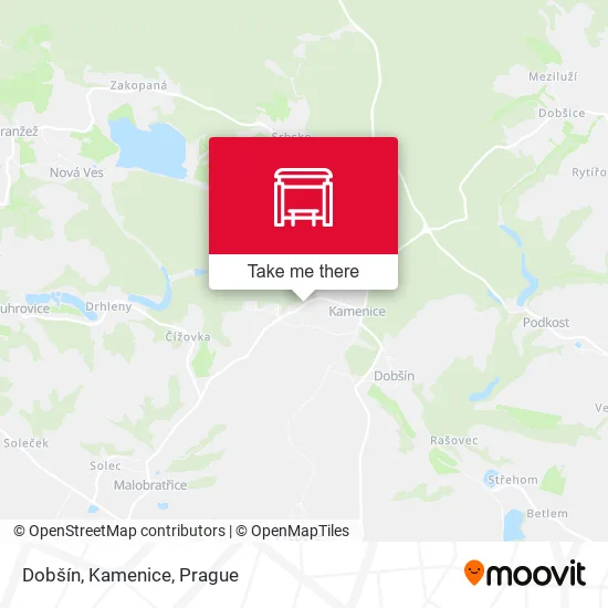 Карта Dobšín, Kamenice