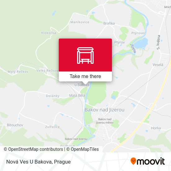 Nová Ves U Bakova map