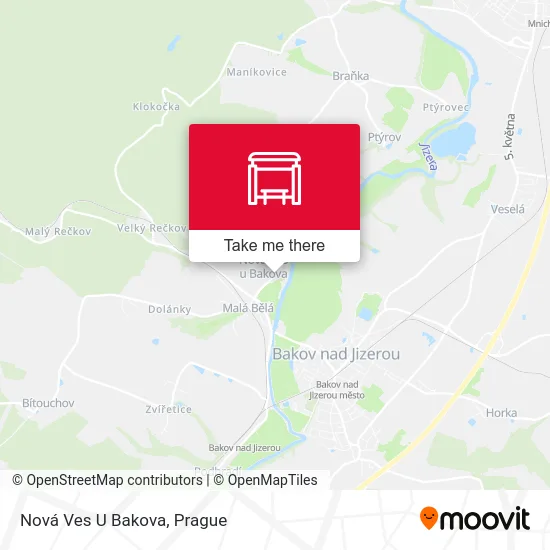 Карта Nová Ves U Bakova