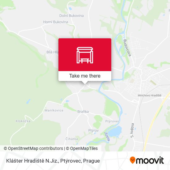 Klášter Hradiště N.Jiz., Ptýrovec map