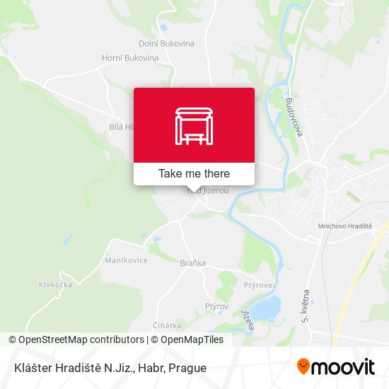 Klášter Hradiště N.Jiz., Habr map