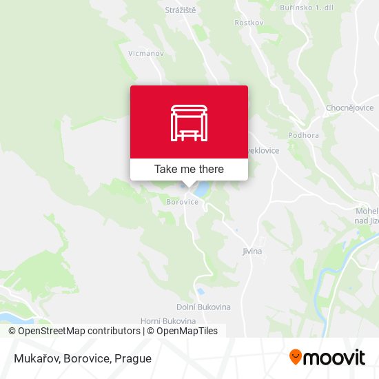 Mukařov, Borovice map