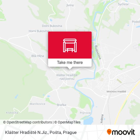 Klášter Hradiště N.Jiz., Pošta map