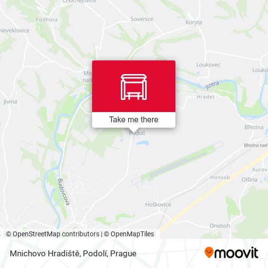 Mnichovo Hradiště, Podolí map