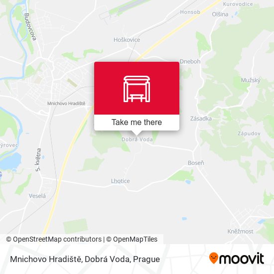 Mnichovo Hradiště, Dobrá Voda map