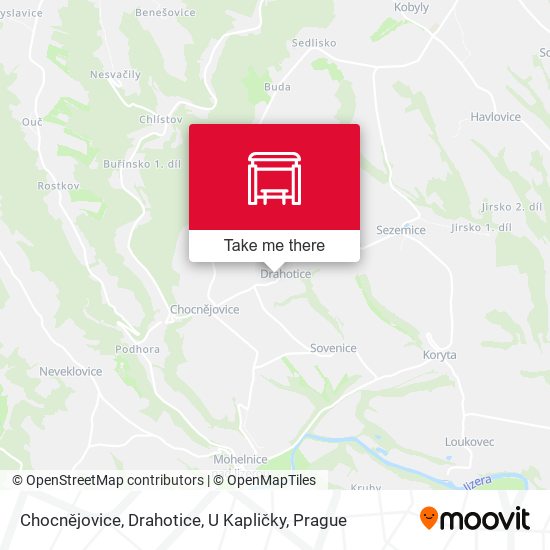 Chocnějovice, Drahotice, U Kapličky map