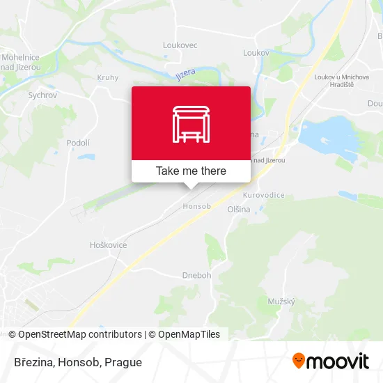 Карта Březina, Honsob
