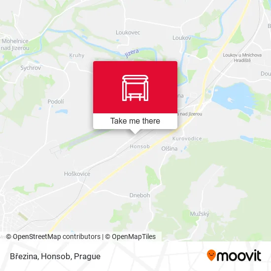 Карта Březina, Honsob