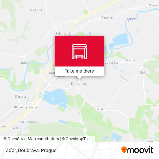 Карта Žďár, Doubrava