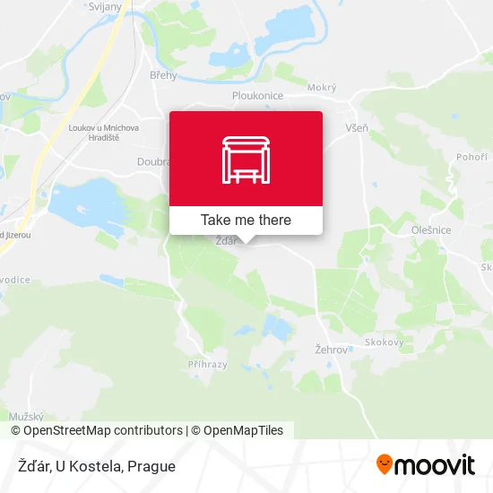 Карта Žďár, U Kostela