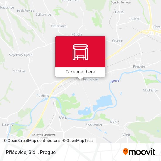 Příšovice, Sídl. map